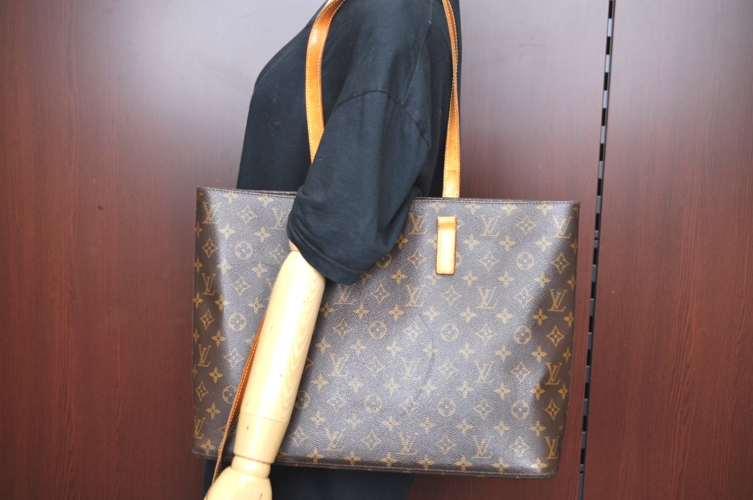 Authentic Louis Vuitton Monogram Luco Shoulder Tote Bag M51155 LV Junk K5231