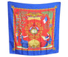 Authentic HERMES Carre 90 Scarf "1789 LIBERTE EGALITE FRATERNIT" Silk Blue K5232