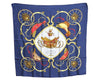 Authentic HERMES Carre 90 Scarf "SPRINGS" Silk Navy Blue K5256