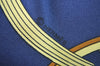 Authentic HERMES Carre 90 Scarf "SPRINGS" Silk Navy Blue K5256