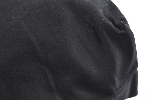 Authentic GUCCI Shoulder Hand Bag Purse Satin Leather 0013017 Black Junk K5264