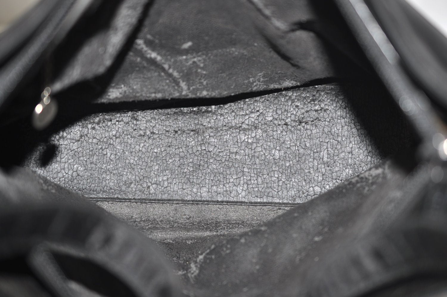 Authentic GUCCI Shoulder Hand Bag Purse Satin Leather 0013017 Black Junk K5264