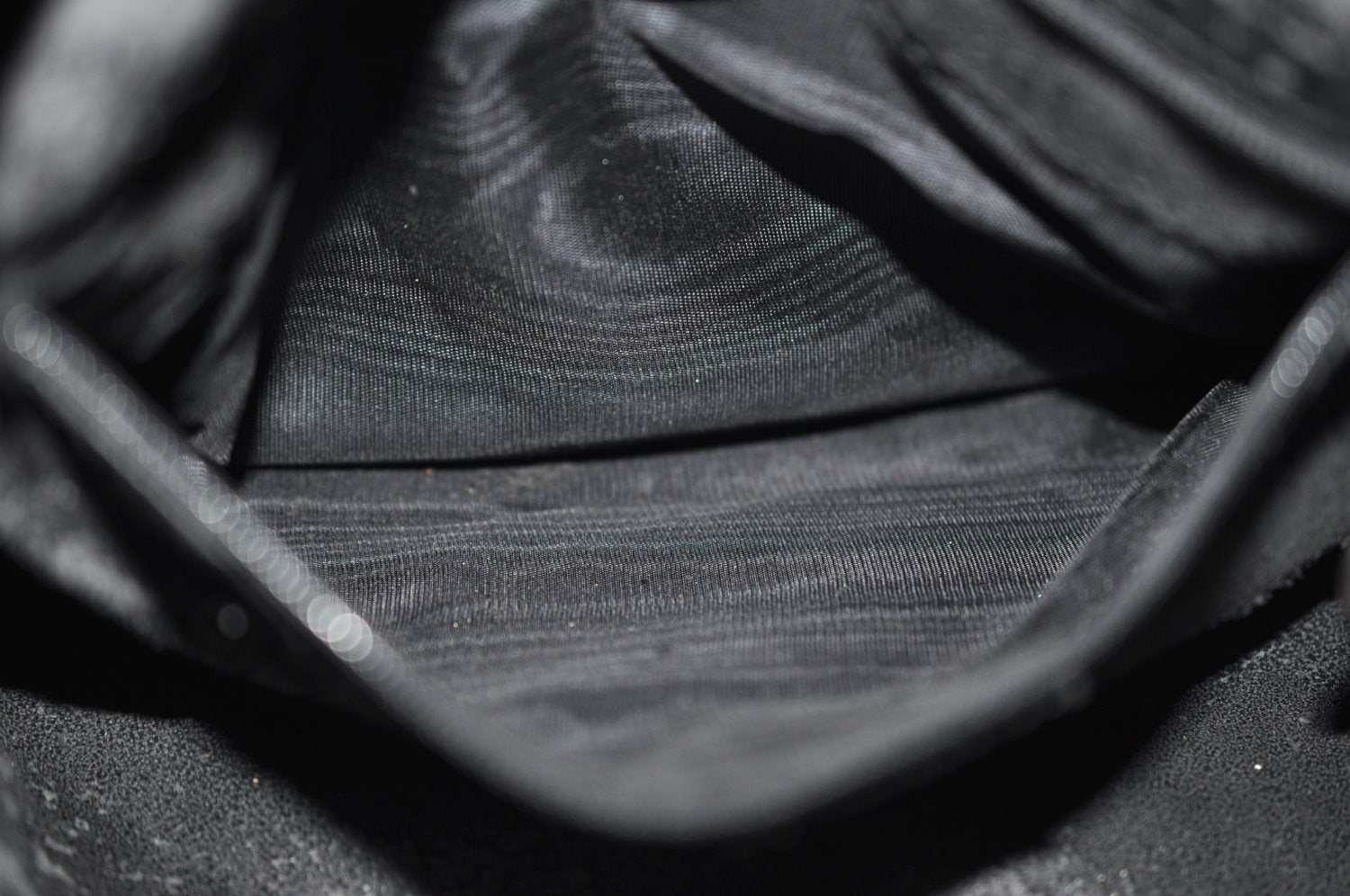 Authentic GUCCI Shoulder Hand Bag Purse Satin Leather 0013017 Black Junk K5264