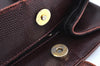 Authentic Salvatore Ferragamo Vara Leather Shoulder Tote Bag Brown Red SF K5266