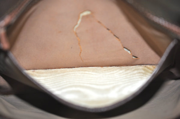 Authentic GUCCI Shoulder Hand Bag Purse Leather Brown K5277