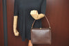 Authentic GUCCI Shoulder Hand Bag Purse Leather Brown K5277
