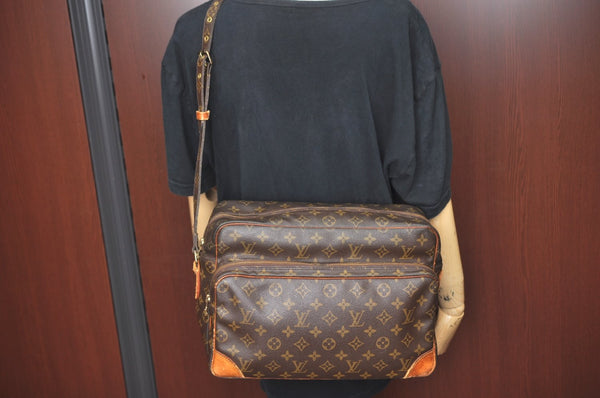 Authentic Louis Vuitton Monogram Nile 34 Shoulder Cross Body Bag M45242 LV K5283