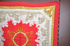 Authentic HERMES Carre 90 Scarf "Courbettes et Cabrioles" Silk Red K5289