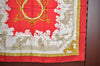 Authentic HERMES Carre 90 Scarf "Courbettes et Cabrioles" Silk Red K5289