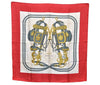 Authentic HERMES Carre 90 Scarf "BRIDES de GALA par" Silk Red K5291