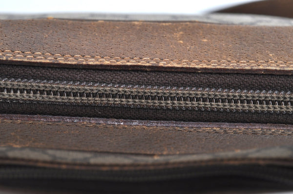 Authentic GUCCI Shoulder Cross Body Bag GG Plus PVC Leather Brown Junk K5293