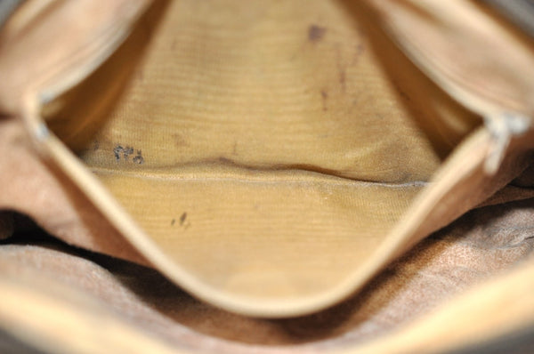 Authentic GUCCI Shoulder Cross Body Bag GG Plus PVC Leather Brown Junk K5293