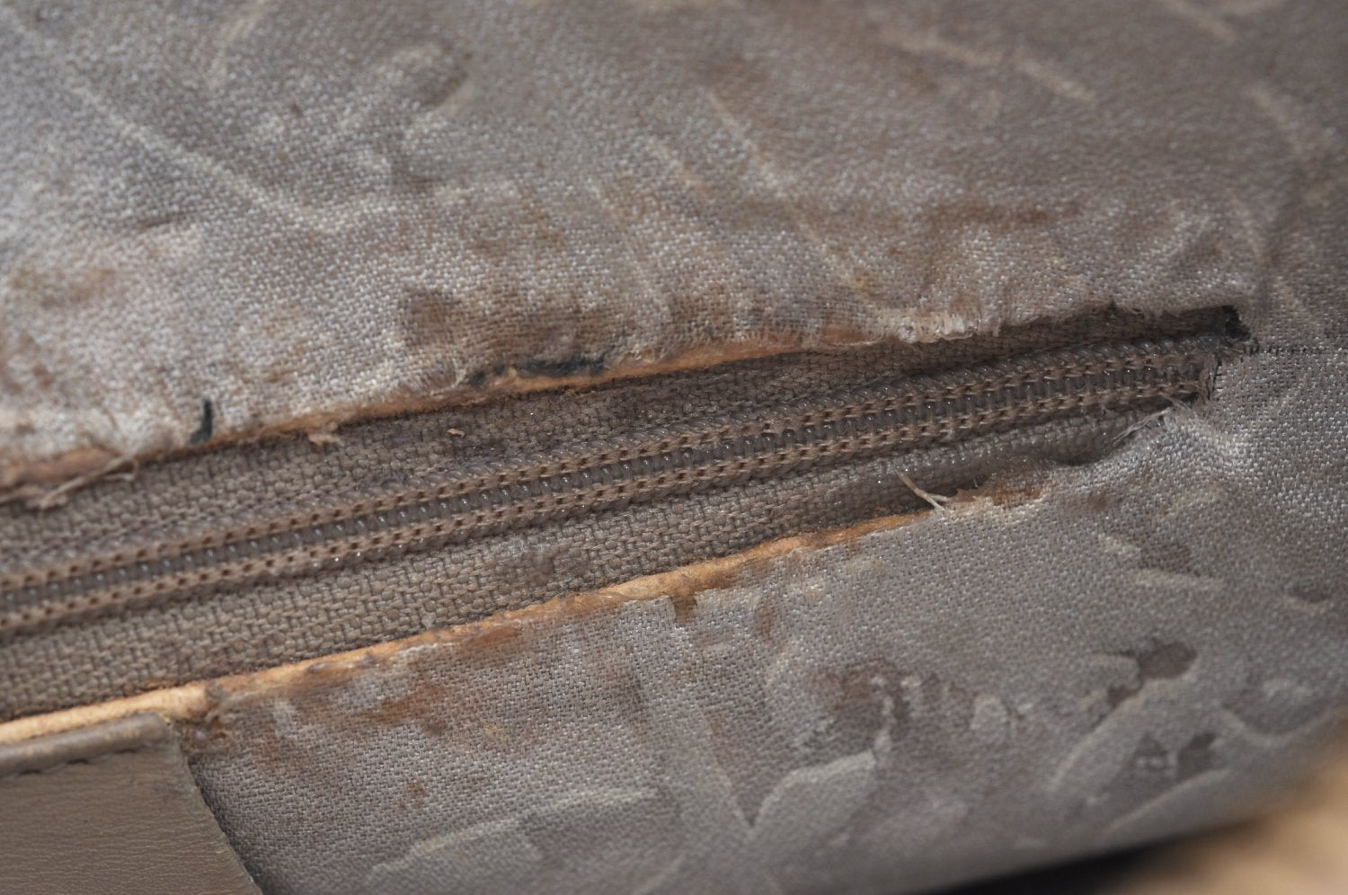 Authentic GUCCI Hand Bag Purse Leather Beige K5302