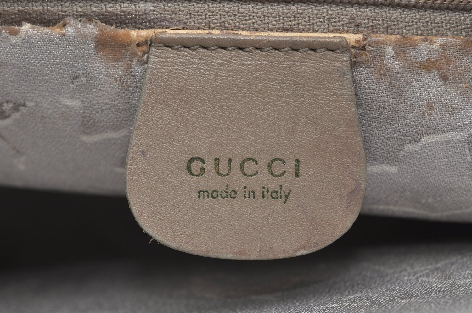 Authentic GUCCI Hand Bag Purse Leather Beige K5302