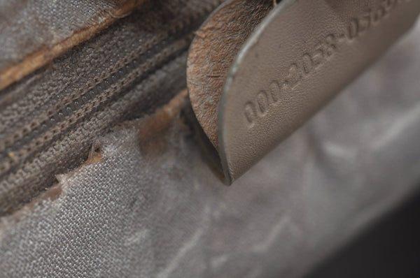 Authentic GUCCI Hand Bag Purse Leather Beige K5302