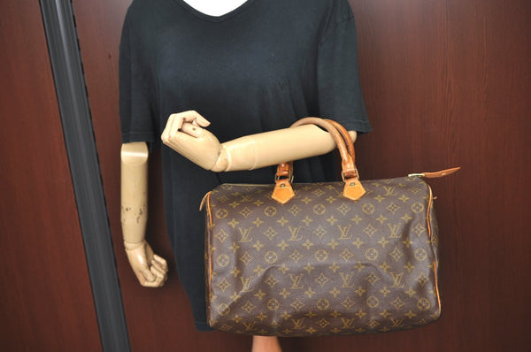 Authentic Louis Vuitton Monogram Speedy 35 Hand Boston Bag Old Model LV K5314