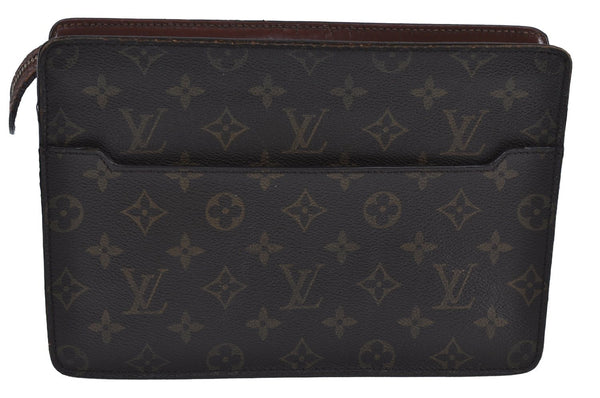 Authentic Louis Vuitton Monogram Pochette Homme Clutch Hand Bag M51795 LV K5315