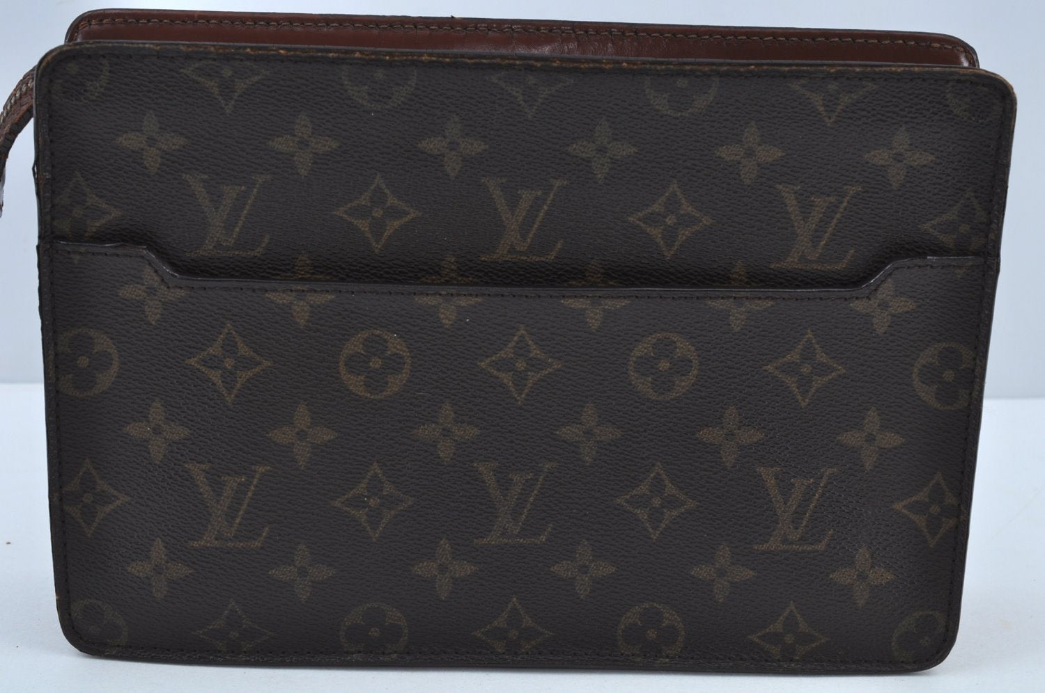 Authentic Louis Vuitton Monogram Pochette Homme Clutch Hand Bag M51795 LV K5315