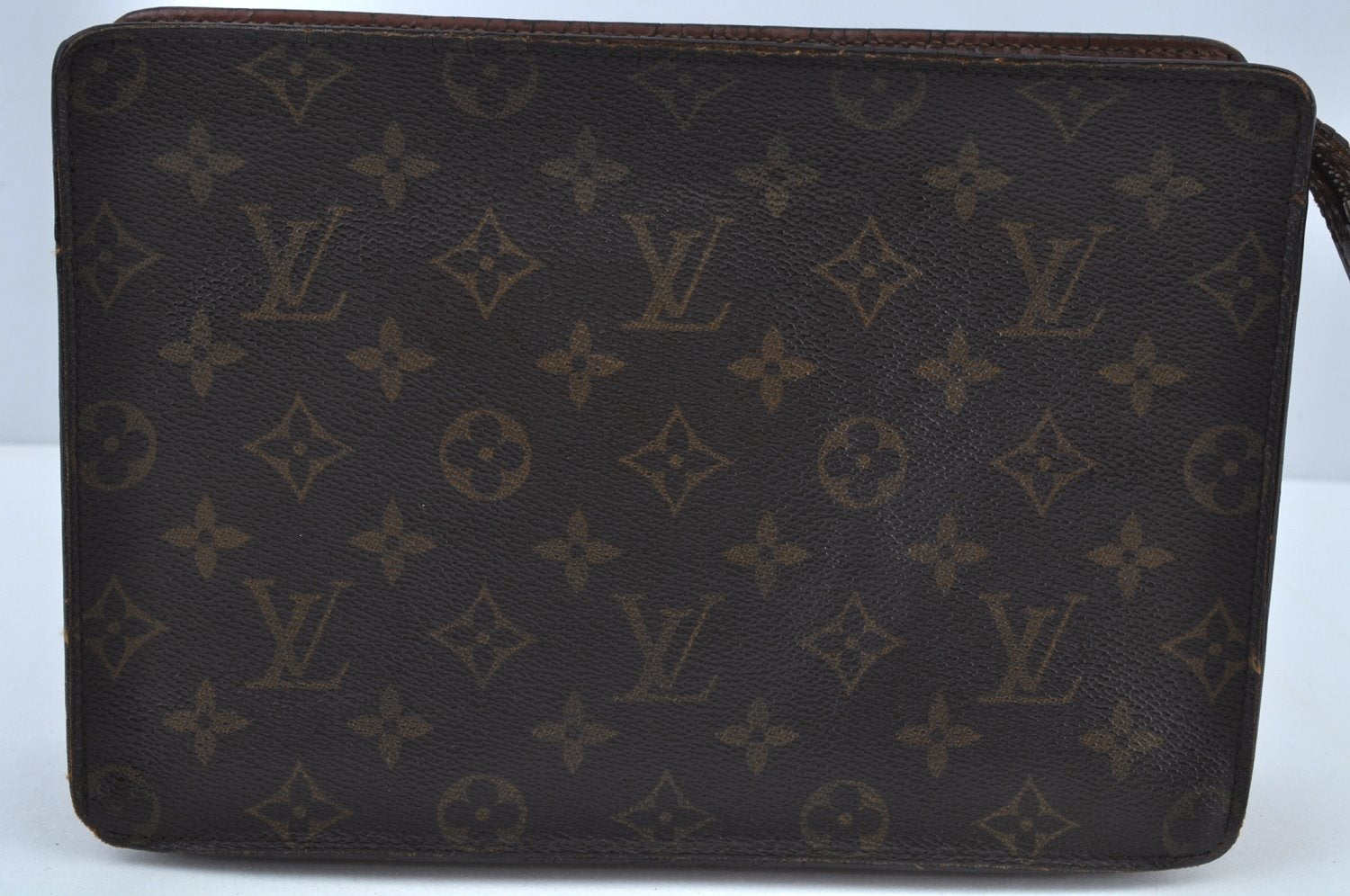 Authentic Louis Vuitton Monogram Pochette Homme Clutch Hand Bag M51795 LV K5315