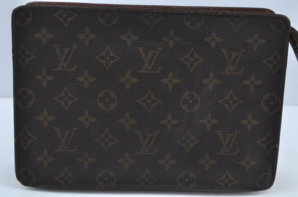 Authentic Louis Vuitton Monogram Pochette Homme Clutch Hand Bag M51795 LV K5315