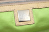 Authentic FENDI Flower Motif Bijou Leather Shoulder Tote Bag Beige K5326