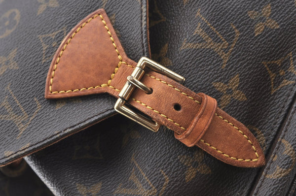 Authentic Louis Vuitton Monogram Montsouris MM Backpack M51136 LV K5327
