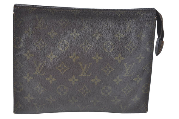 Authentic Louis Vuitton Monogram Poche Toilette 26 M47542 Cosmetics Pouch K5328