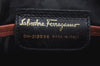 Authentic Salvatore Ferragamo Vara Shoulder Cross Body Bag Leather Brown K5344