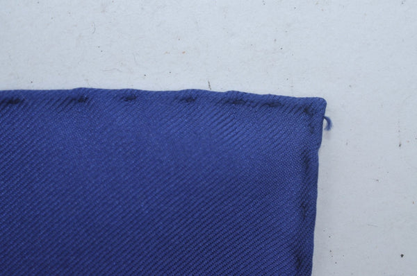 Authentic HERMES Carre 90 Scarf "Eperon d'or" Silk Blue K5354