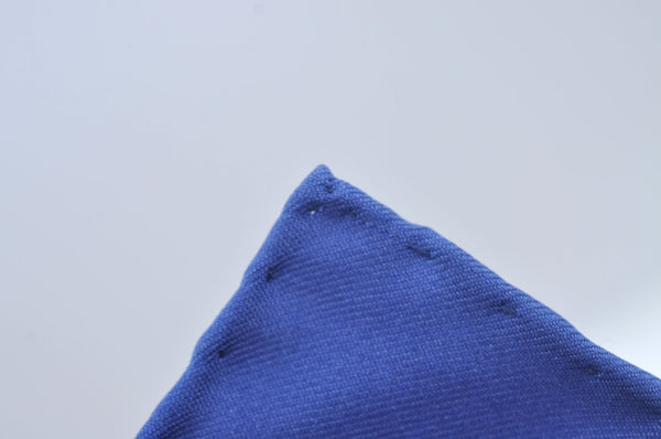 Authentic HERMES Carre 90 Scarf "Eperon d'or" Silk Blue K5354