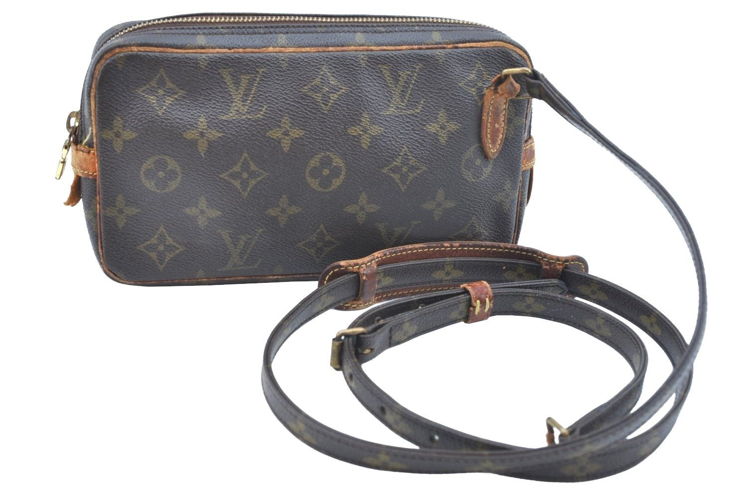 Auth Louis Vuitton Monogram Marly Bandouliere Shoulder Cross Bag LV Junk K5357