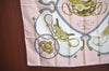 Authentic HERMES Carre 90 Scarf "SPRINGS" Silk Pink K5364