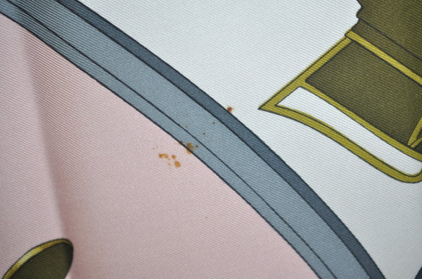 Authentic HERMES Carre 90 Scarf "SPRINGS" Silk Pink K5364