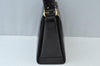 Authentic GUCCI Vintage Shoulder Hand Bag Purse Enamel Black K5369