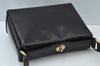 Authentic GUCCI Vintage Shoulder Hand Bag Purse Enamel Black K5369