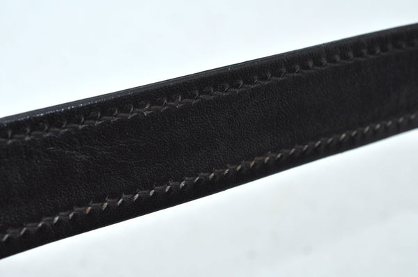 Authentic GUCCI Vintage Shoulder Hand Bag Purse Enamel Black K5369