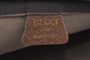 Authentic GUCCI GG Plus Clutch Hand Bag Purse GG PVC Leather Brown K5371