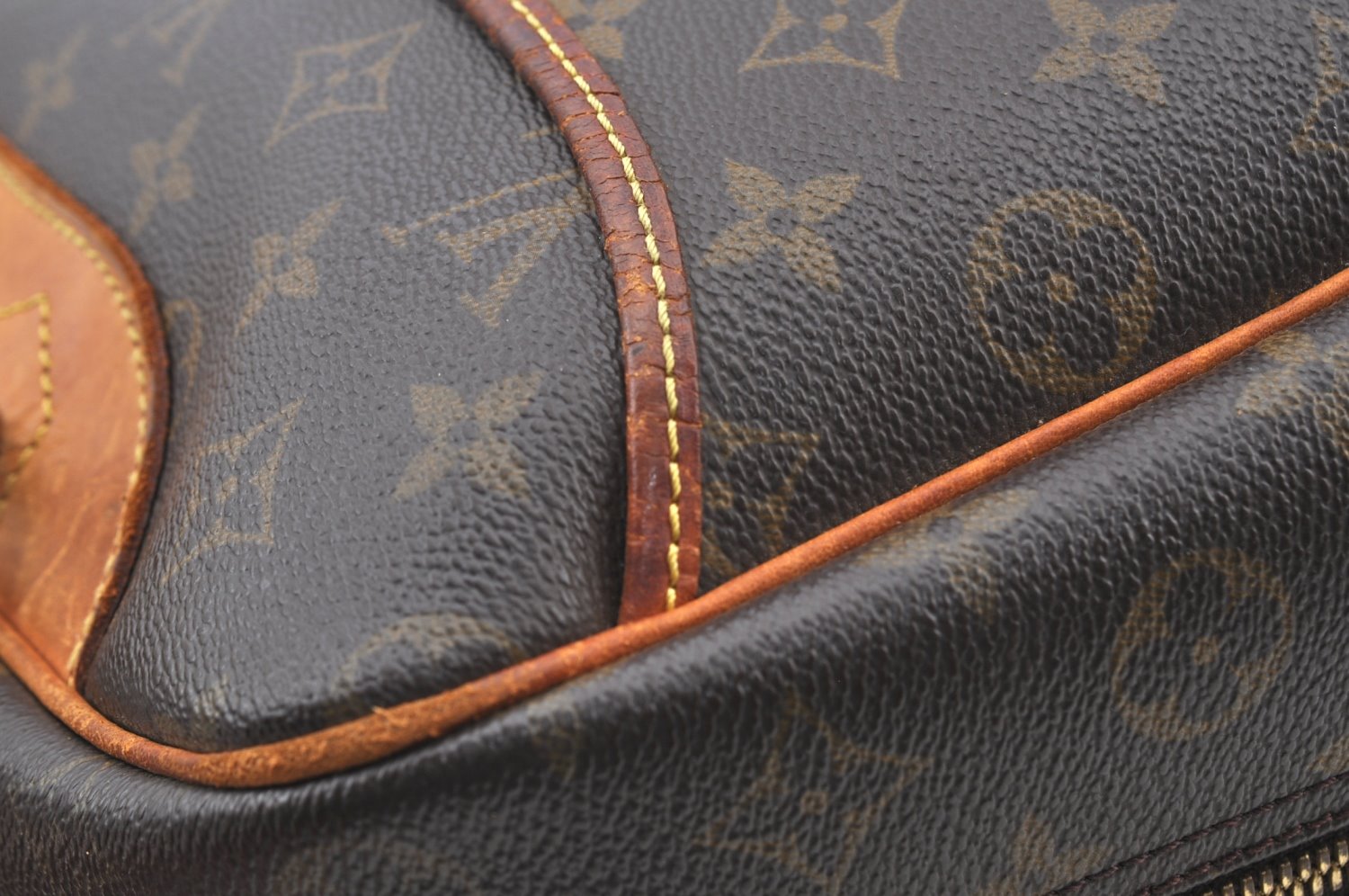 Authentic Louis Vuitton Monogram Deauville Hand Bag M47270 LV K5373