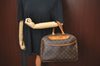 Authentic Louis Vuitton Monogram Deauville Hand Bag M47270 LV K5373