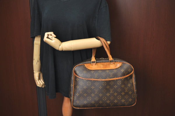 Authentic Louis Vuitton Monogram Deauville Hand Bag M47270 LV K5373