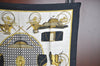 Authentic HERMES Carre 90 Scarf "LES VOITURES A TRANSFORMATION" Silk Black K5375