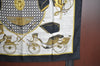 Authentic HERMES Carre 90 Scarf "LES VOITURES A TRANSFORMATION" Silk Black K5375