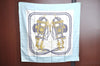 Authentic HERMES Carre 90 Scarf "BRIDES de GALA par" Silk Light Blue K5376