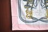 Authentic HERMES Carre 90 Scarf "BRIDES de GALA par" Silk Pink K5377
