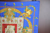 Authentic HERMES Carre 90 Scarf "HOMMAGE A CHARLES GARNIER" Silk Blue K5378