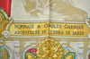 Authentic HERMES Carre 90 Scarf "HOMMAGE A CHARLES GARNIER" Silk Blue K5378