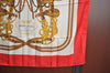 Authentic HERMES Carre 90 Scarf "BRIDES de GALA par" Silk Red K5380
