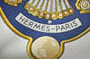 Authentic HERMES Carre 90 Scarf Egypt Motif Silk White Blue K5381