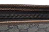 Authentic GUCCI GG Plus Clutch Hand Bag Purse GG PVC Leather Brown K5382