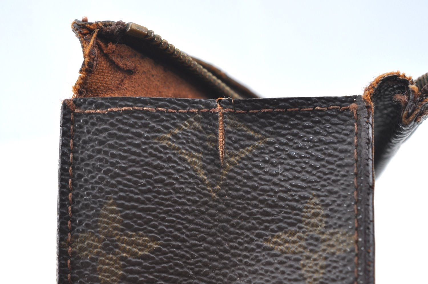 Auth Louis Vuitton Monogram Poche Toilette 26 Cosmetics Pouch Old Model LV K5388